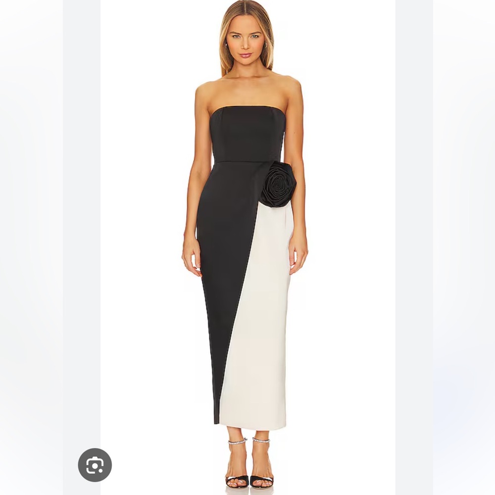 Ronny Kobo Pradova Dress in Jet black & Pearl